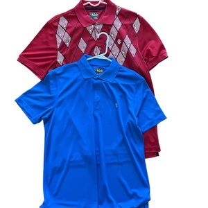 Mens IZOD Golf Polo, Size M, Red, Blue